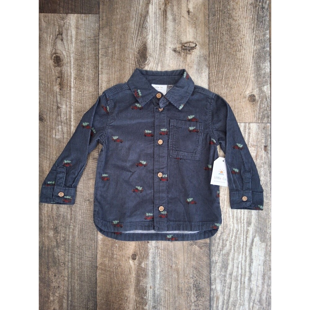 Little Co by Lauren Conrad Holiday Organic Cotton Corduroy Button-Down Shirt 18M